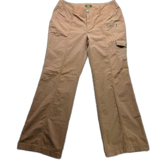 Eddie Bauer Vashion Fit Women's 12 Lightweight Cargo Pant. 98% Cotton. Tan...... - Picture 1 of 15